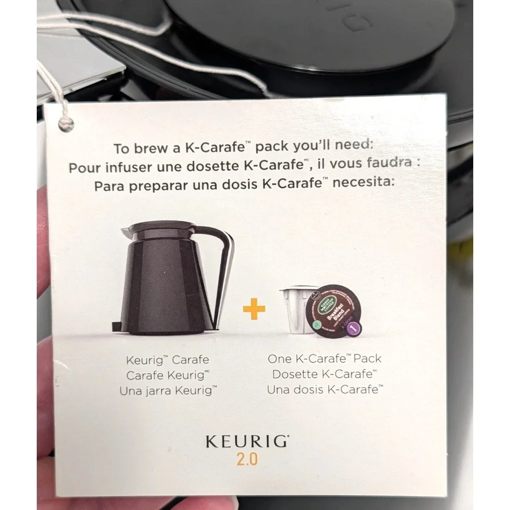 KEURIG 2.0 K-Carafe THERMAL Coffee Pot Silver Handle 4 Cup 32oz Replacement
